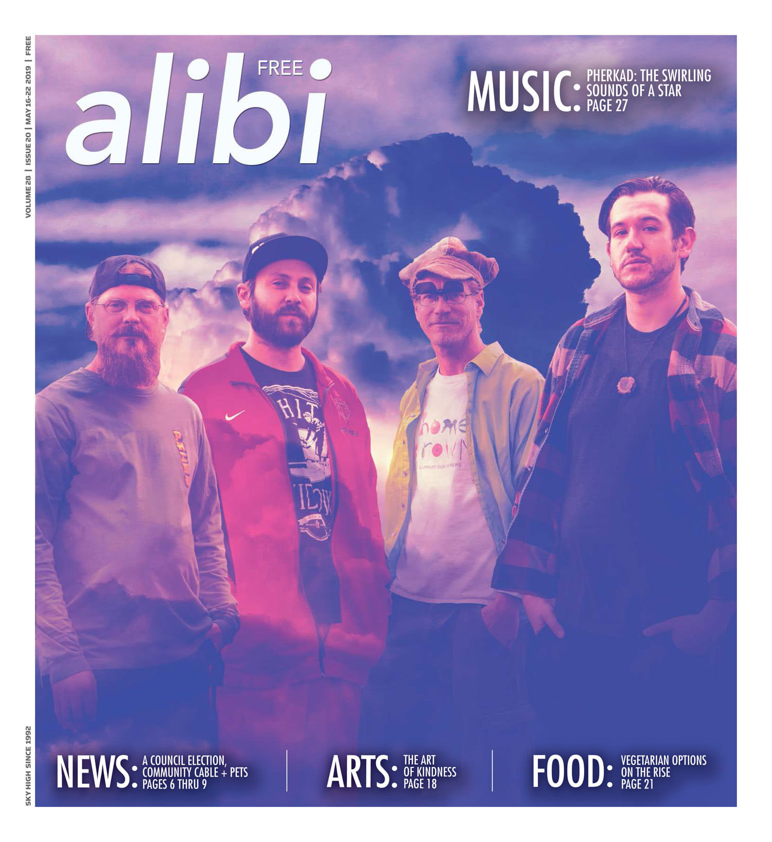 Pherkad on cover of Alibi Weekly Newsletter